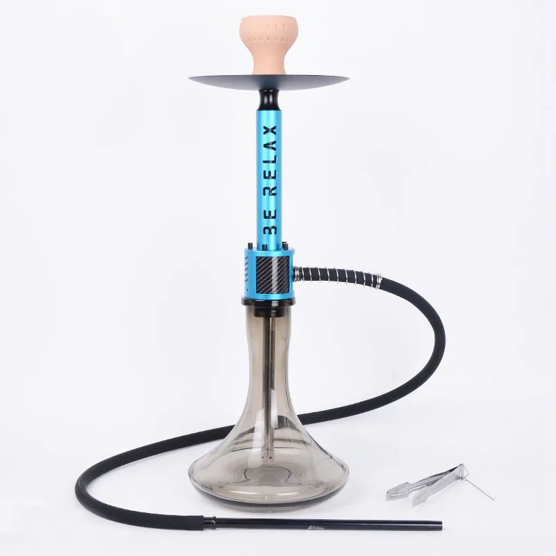 2024 Rainbow Aluminum 57cm Bar Hookah Shisha Tobacco Smoking Glass Arab Hookah Wholesale