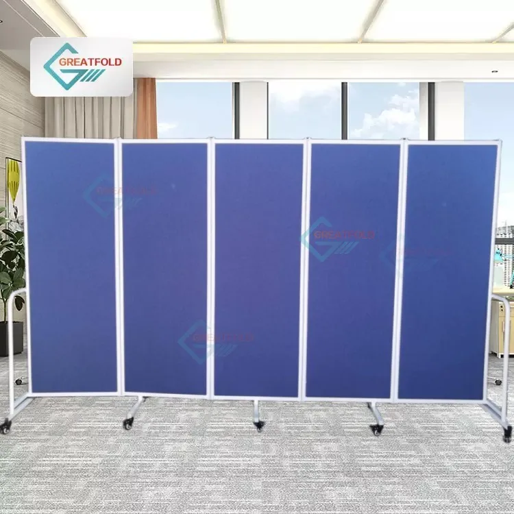 Commercial mobile folding partition wall office room divider for Interior space