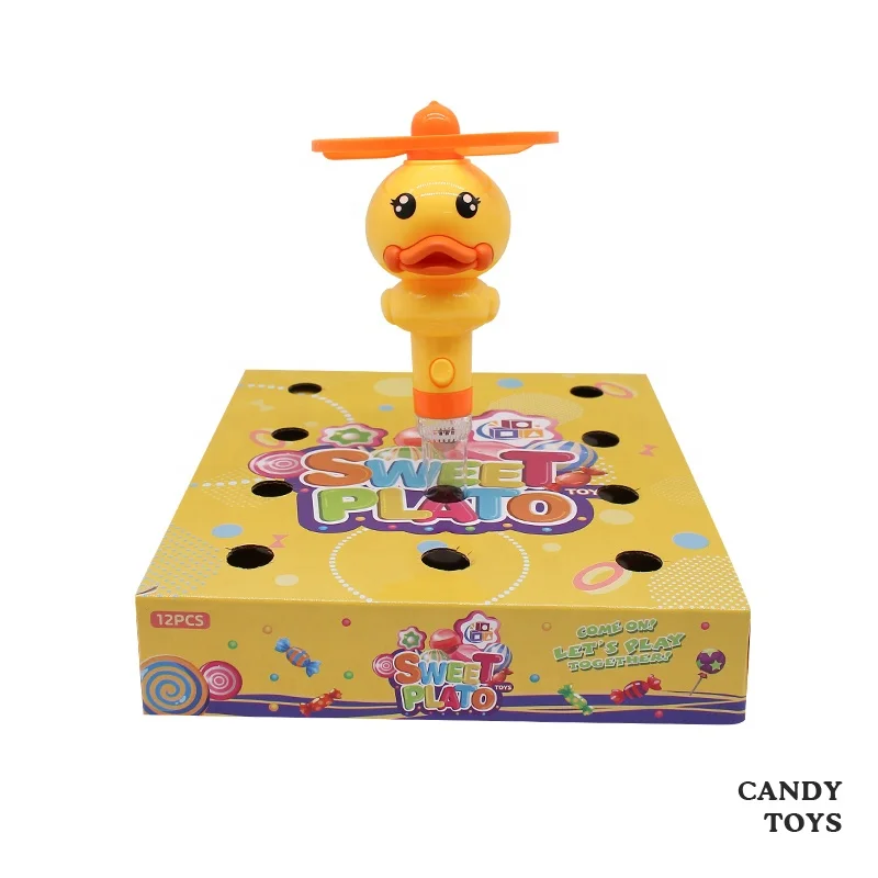 2023 NEW candy toys animals duck flying disc spinning top function kids gifts