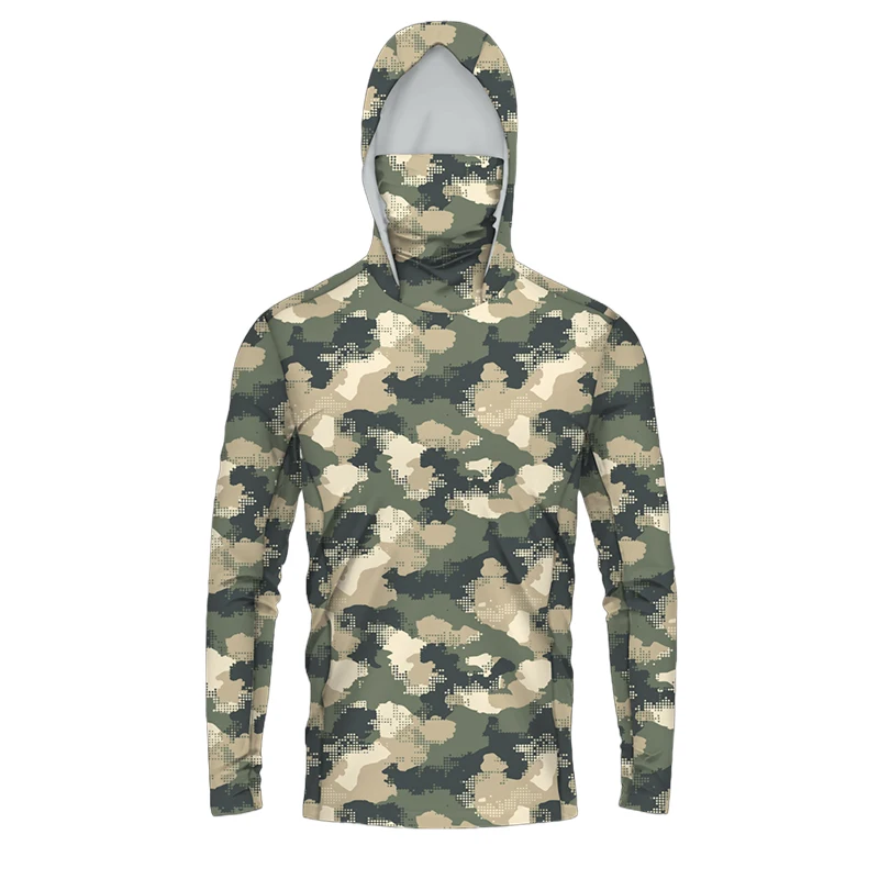 Customized Moisture-Wicking Long-Sleeved Performance High-Quality Upf50+ Quick-Drying Uv Fishing Shirts for men