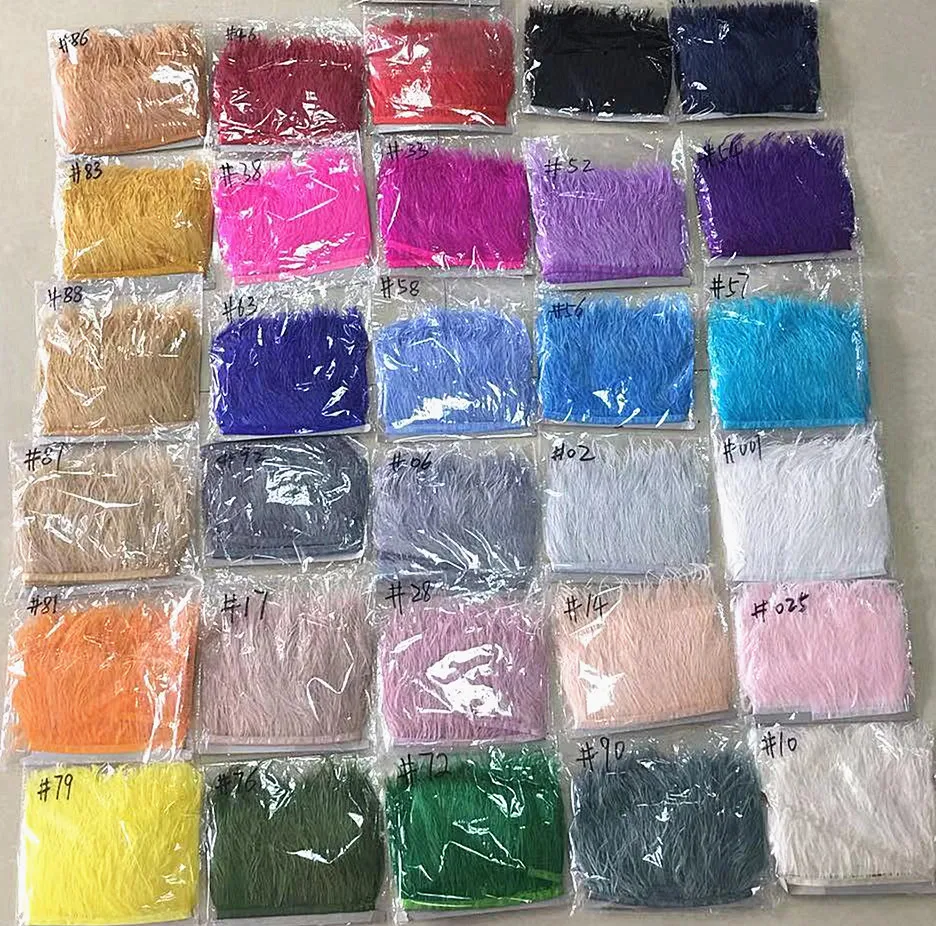cheap China factory  high quality  catching dyed color ostrich feather trim