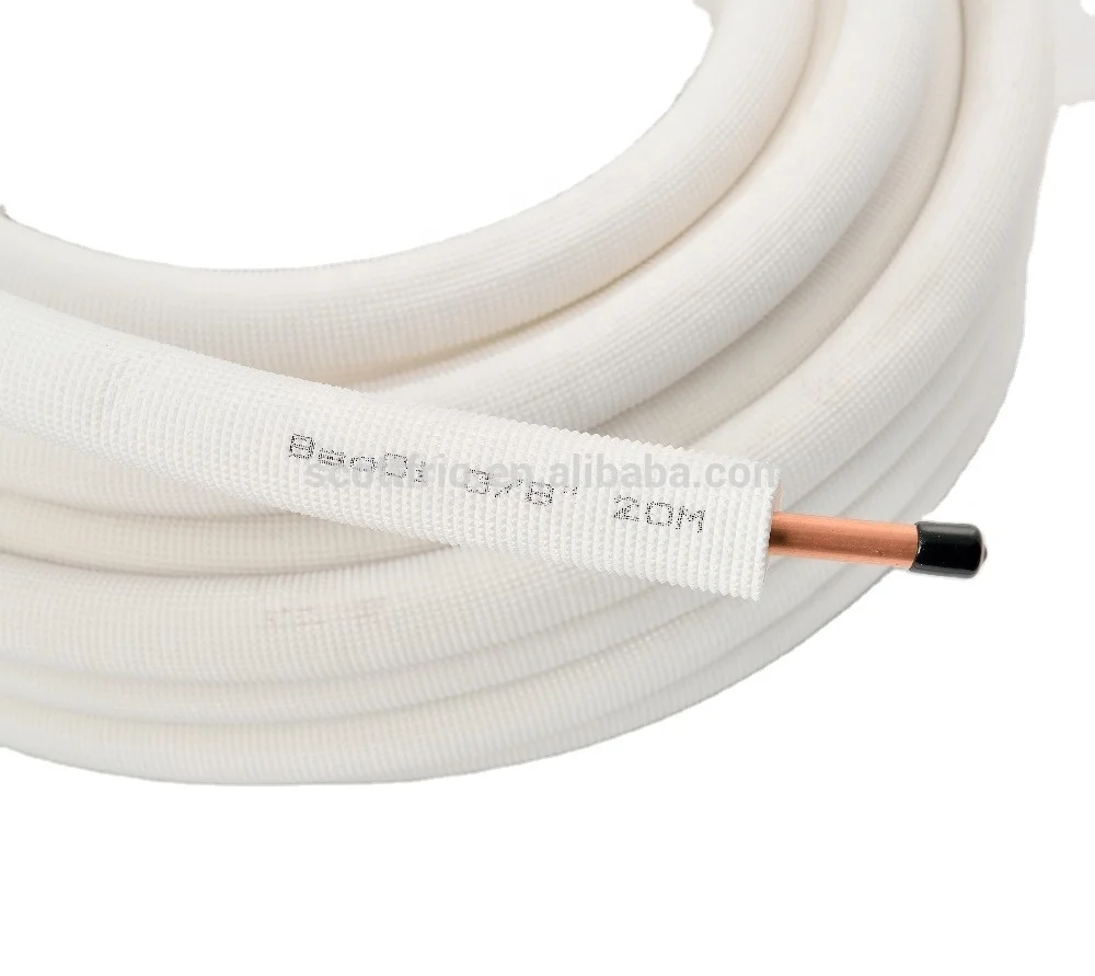 Customization Hot Sale Hvac Air Conditioner White Pe Insulation Connected Copper Pipe Tube Line Set