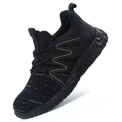 Black Bull Tendon Bottom Men Work Lightweight Safety Shoes Sports