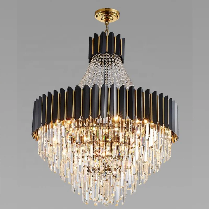 Glass hanging lights luxury crystal chandelier lighting projection christmas night light projection lamp