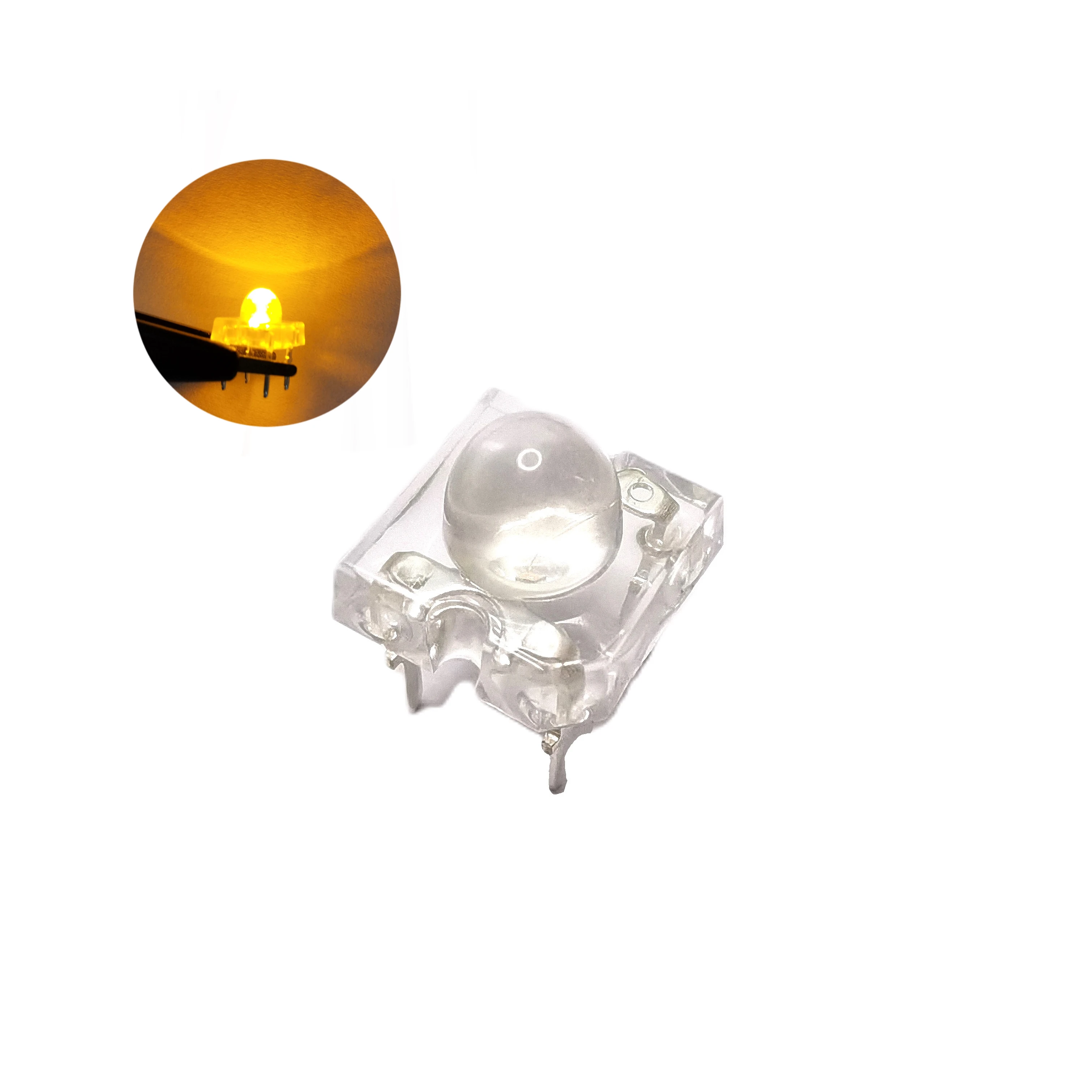 5 мм супер поток светодиод рассеянный желтый цвет Piranha Dip Led