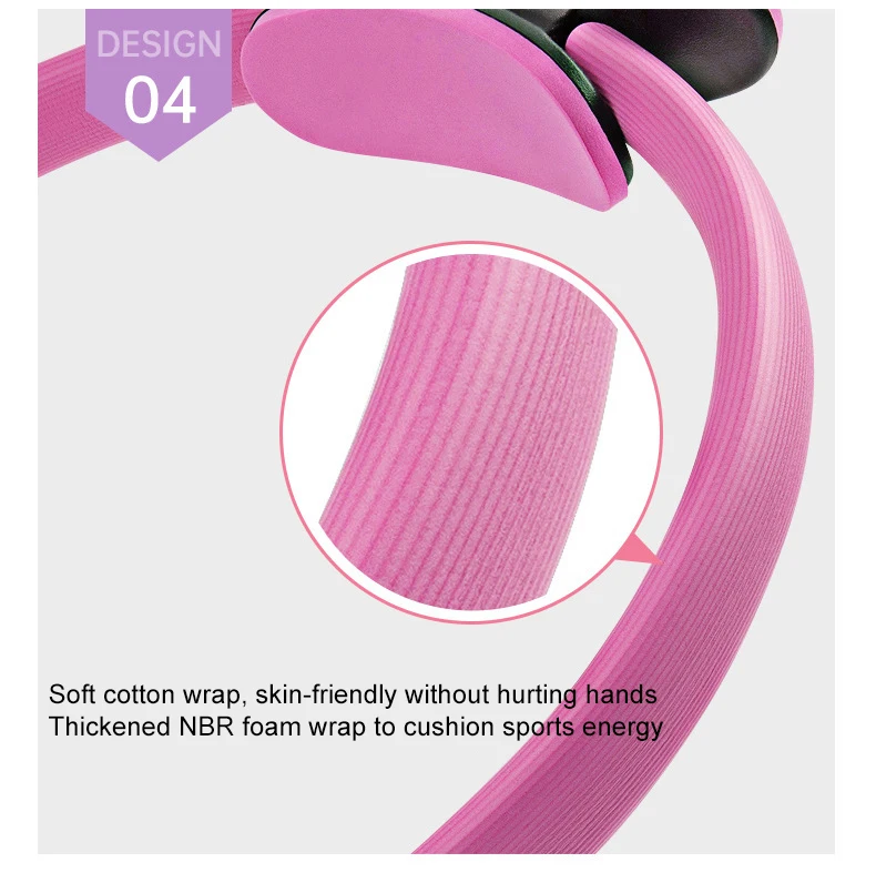 Pilates Ring Magic Fitness Pilates Circle with Dual Padded Handles 14 Inch Magic Fitness Circle for Toning Inner & Outer Thighs