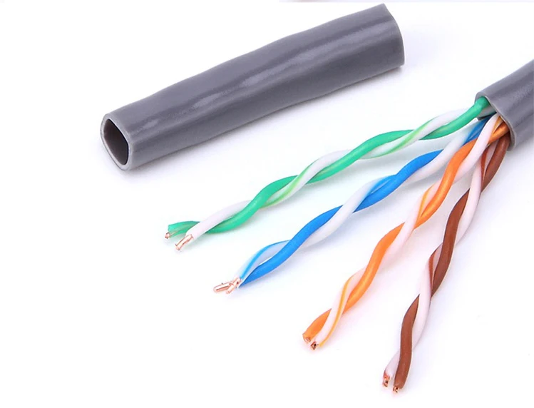 Патч-корд 24AWG 4 пары CU/CCS/CCA PE/PVC сетевой кабель cat5e UTP