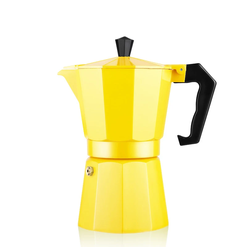 Modern Style New Classic 1L Aluminum Alloy Mocha Coffee Maker Set 50ml to 450ml Capacities with High Quality Metal Handle Boxed