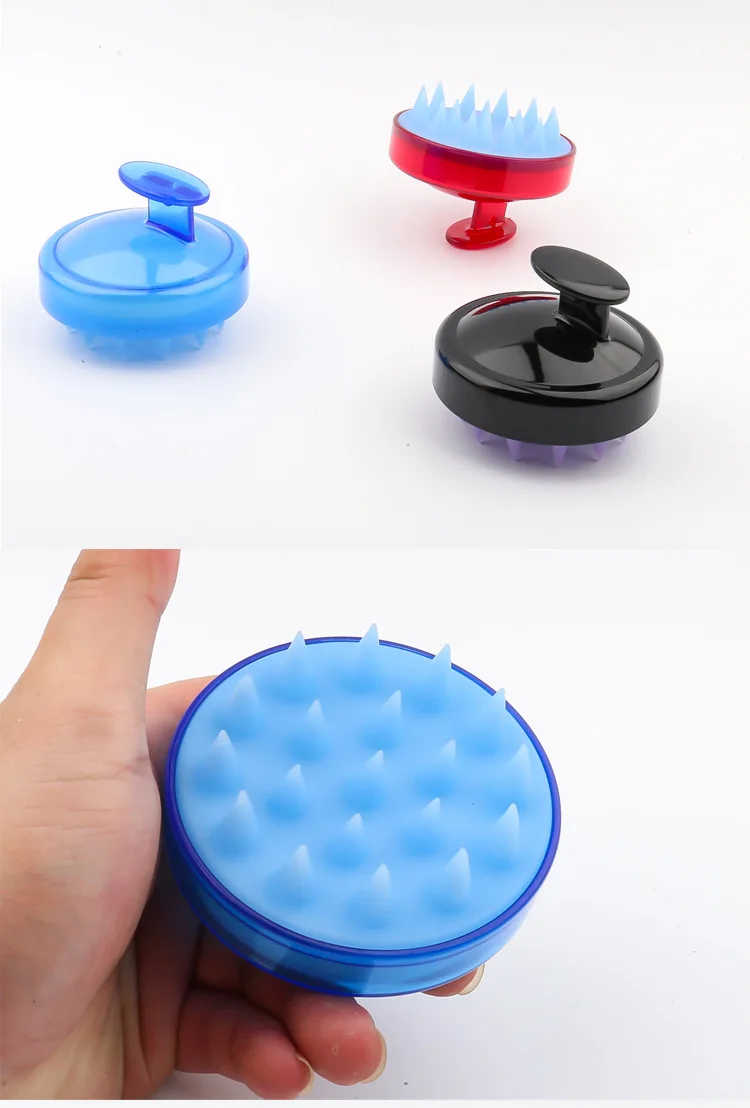 Silicone Shampoo Brush Head Scalp Brushes Massage Comb Hair Root Itching Clean The Scalp Thoroughly Body Massage Bath Brush