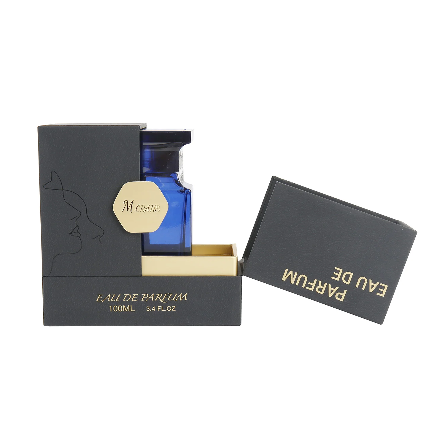 Custom luxury perfume sample glass bottles with box  perfume square box perfume small gift packaging box