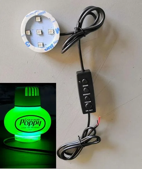 Poppy led base for truck car home liquid air freshener base light with usb