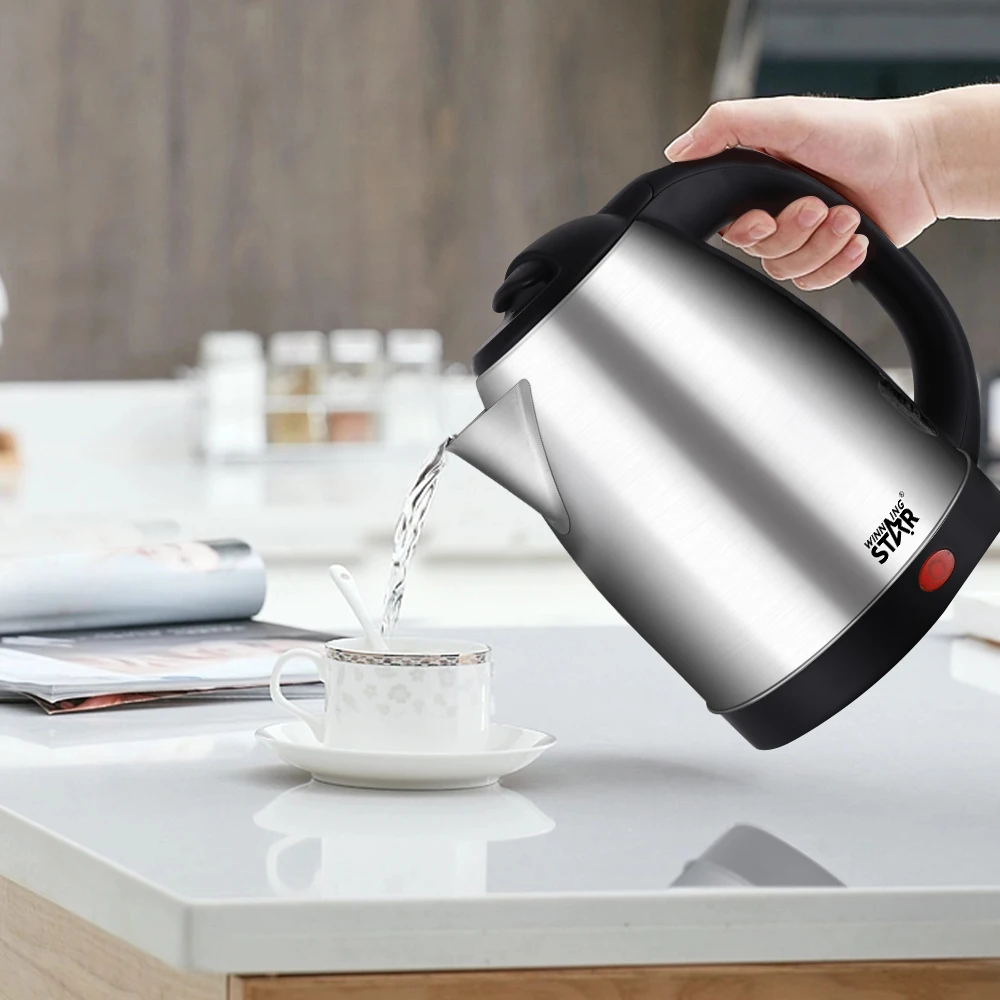 WINNING STAR ST-6009 1.8L 1500W High Quality Wholesale Small Hotel HomeStainless Steel Water Electric Kettle