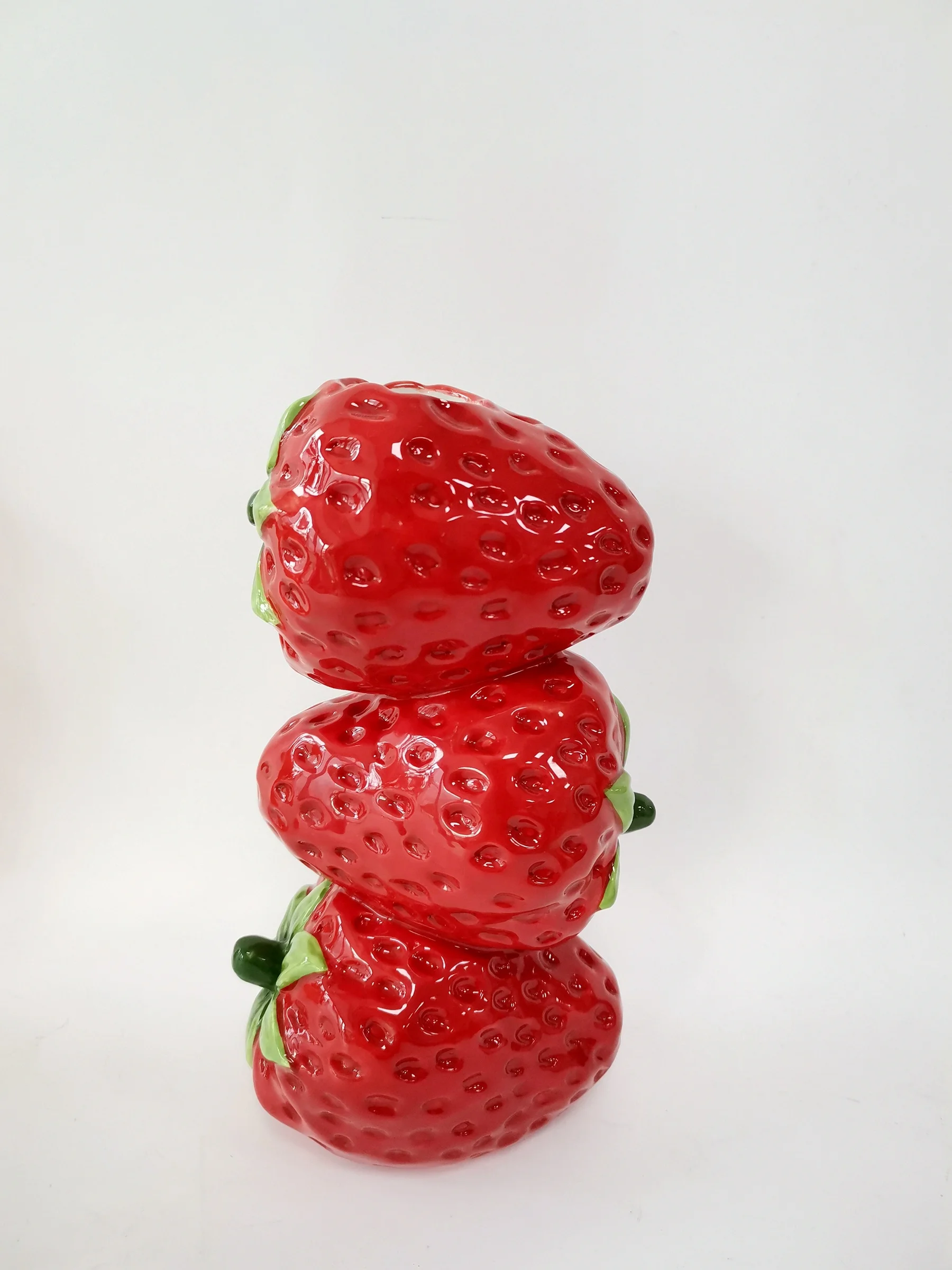 Ceramic Strawberry Stack Stem Vase Home decoration for living room dinning room window display