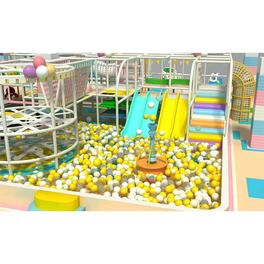 Large play area indoor mall with playground