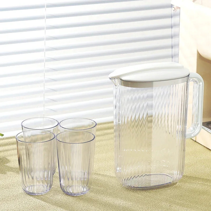 Portable BPA free Plastic Kettle With 4 cups Water Jug for Party Bear Coffee Water Pot set