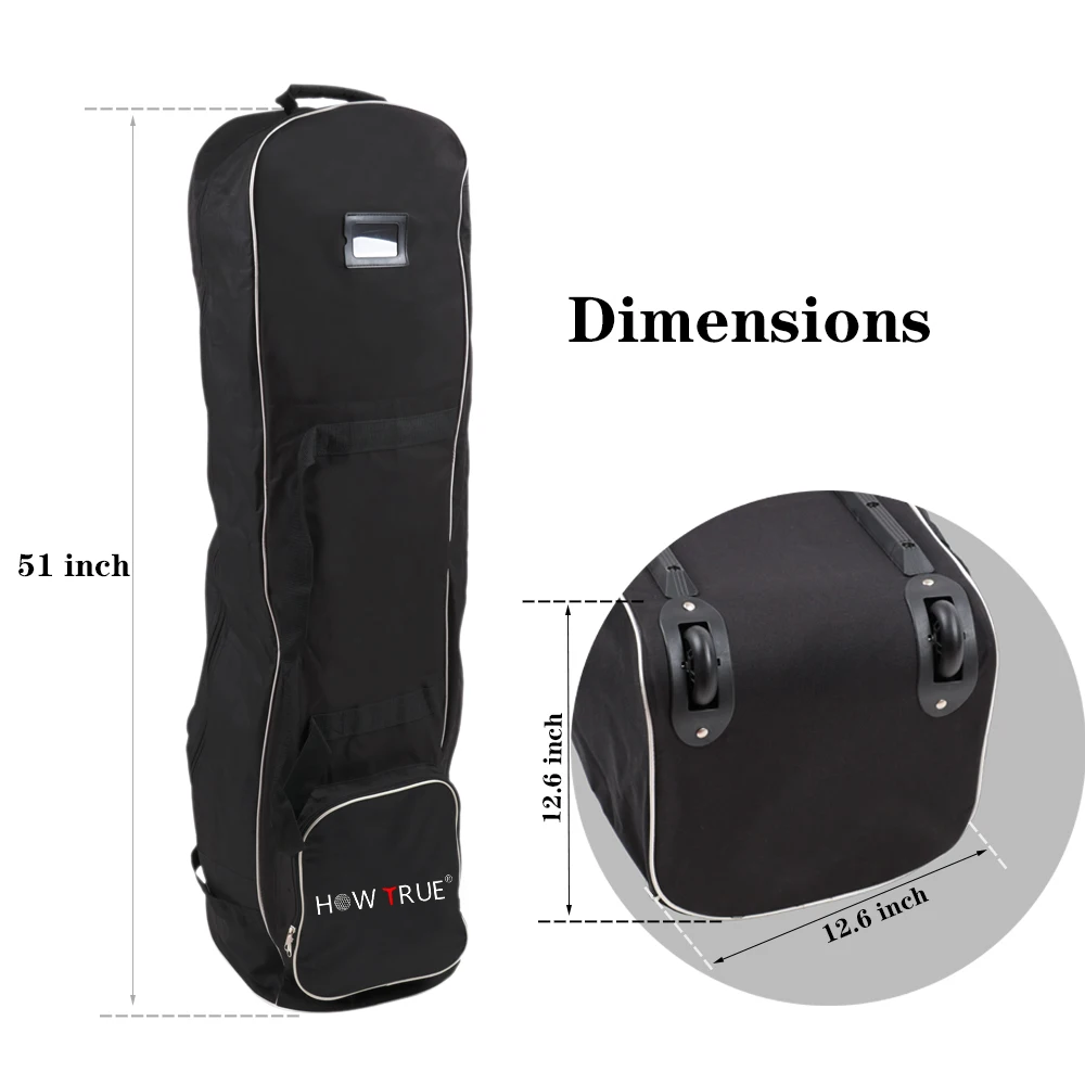 Golf bag Oxford plastic base black super light fiber frame material Tug bag custom trademark