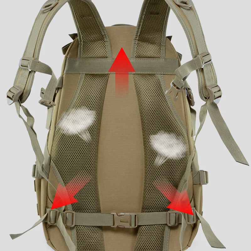 Tactical Configuration Reflective Strip Glow In the-Dark Beetle Pack Laptop Backpack School Bag Ergonomics Hiking Backpack