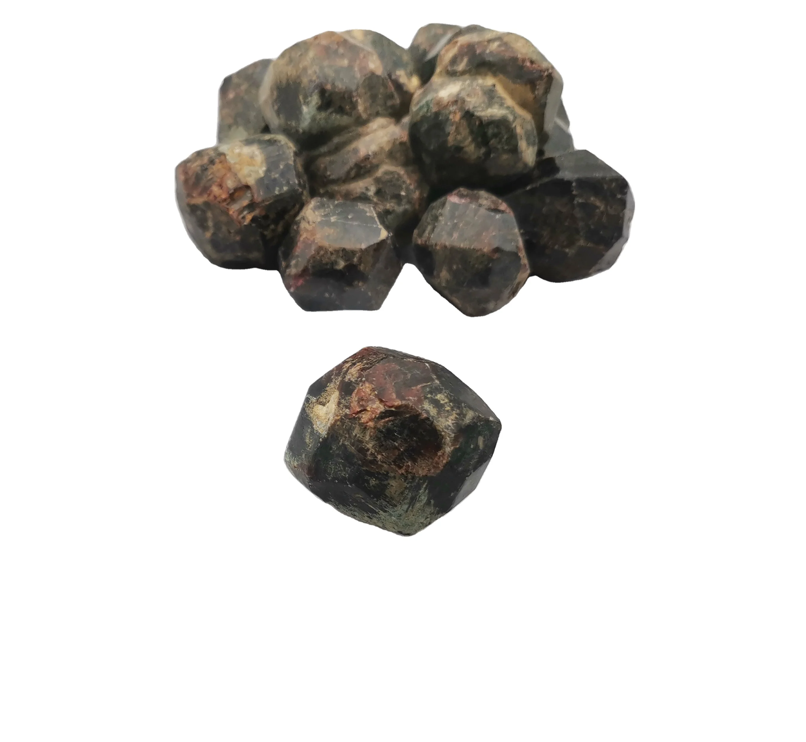 Wholesale Natural Round Rough Garnet Stone Raw Garnet Crystal Tumbled Stones