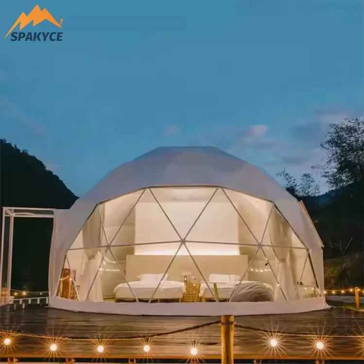 Outdoor Igloo Glamping Luxury Dome House Geodesicos 6m Glamping Tents for Events Tents Camping Outdoor Dome Tent With Bathroom