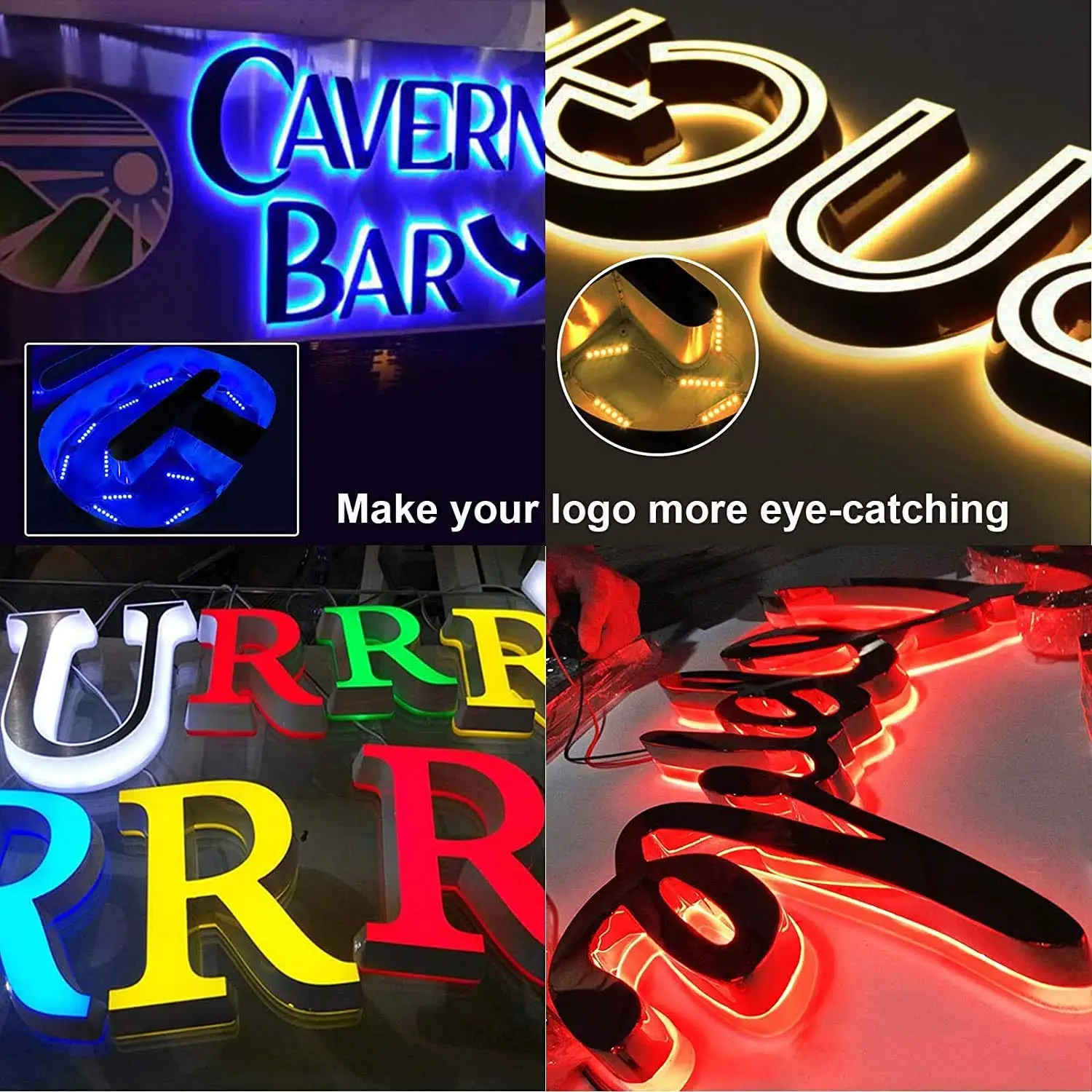 12V 5050 SMD 3 LED Module RGB Color Changing Lights Lamp for Home Garden Xmas Wedding Party Decoration Letter Design