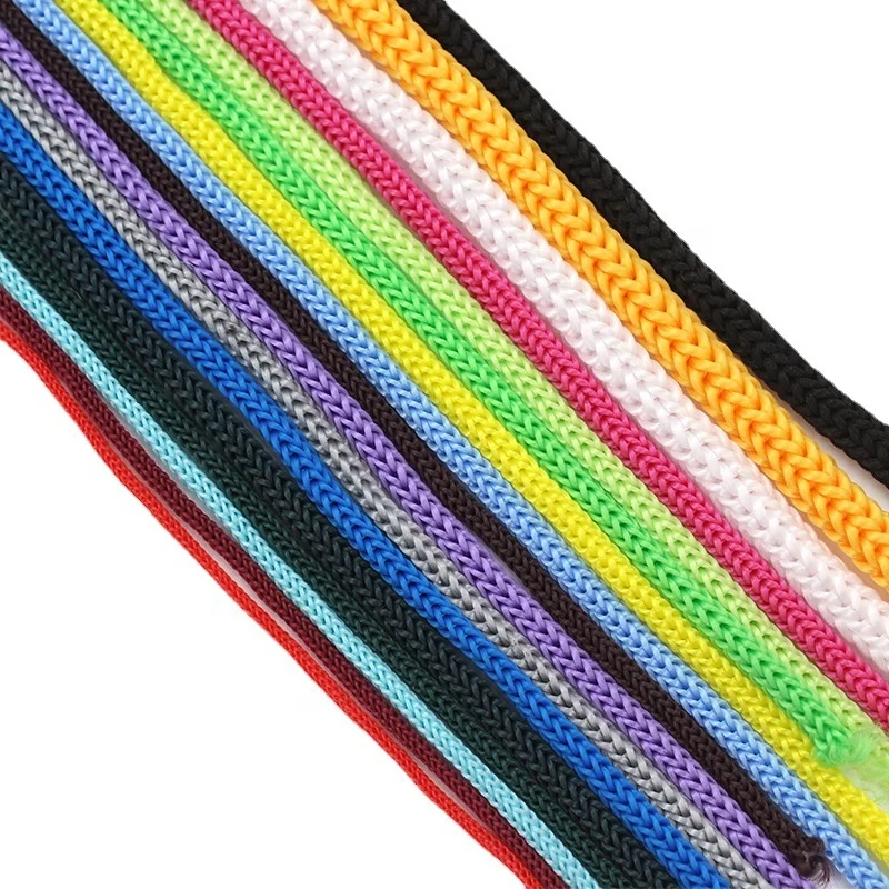 factory wholesale color needle solid Braided Woven Round Polypropylene PP custom nylon polyester rope