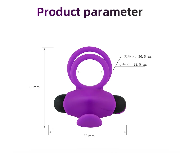 Remote Control Vibrating Dual Cock Rings prostate massager Cock Ring male cock ring vibrator