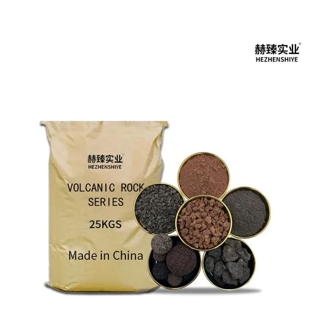 Hezhen natural volcanic stone for purify water quality plant flowers and plants paved road