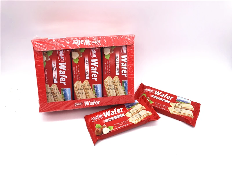 420g Hazelnut flavor wafers cheap biscuit wafer biscuit individual pack popular in west africa