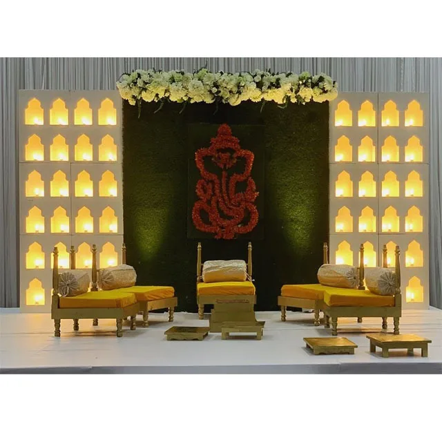 Wedding Stage Jhrokha Candle Walls Best Wedding Event Candle Walls London Stylish Wedding Stage Latest Candle Back Walls