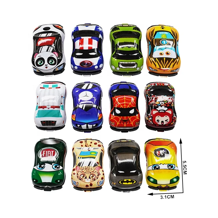 Cute Printing PVC Sliding Car Free Wheel Plastic Car Kids Toys