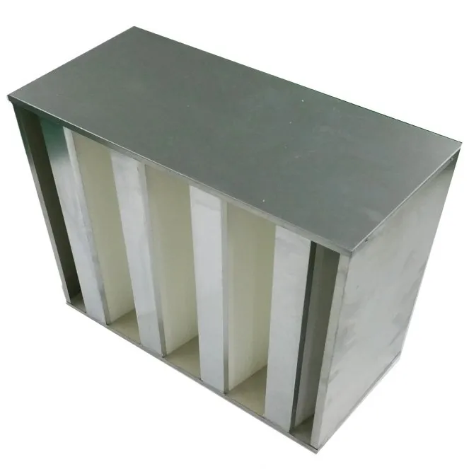 New Condition H13 99.95% V Bank Hepa Filter 4V 610x610x292mm (24x24x12inch) for HVAC, AHU, Cleanroom- Customized