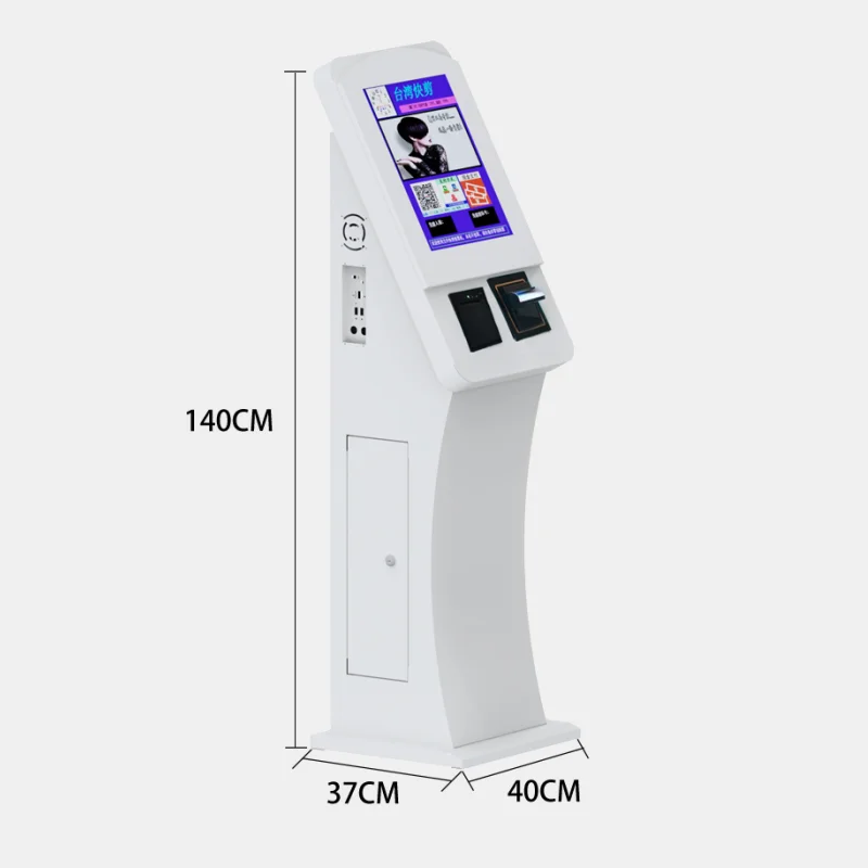 21.5 32 43 inch Android11 Win10 Linux Restaurant Self Order Payment Totems Check In Out Kiosk With Thermal Printer