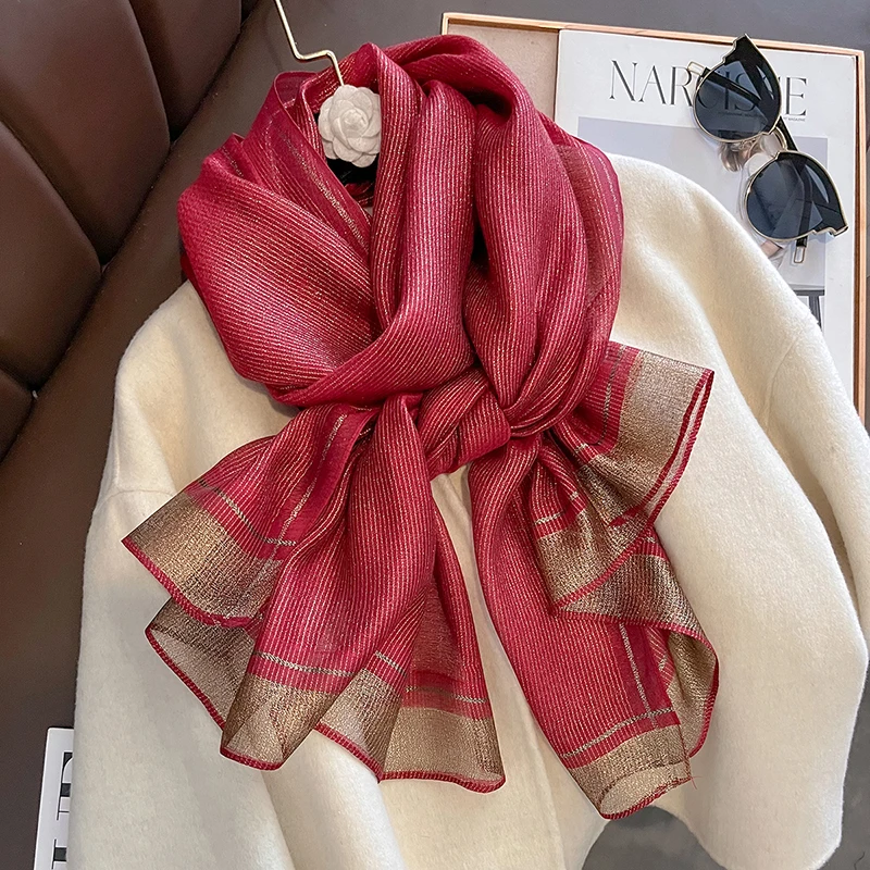 Modest Comfortable Felling autumn Silk cut scarf Trend Stewardess 80*190cm perfect women