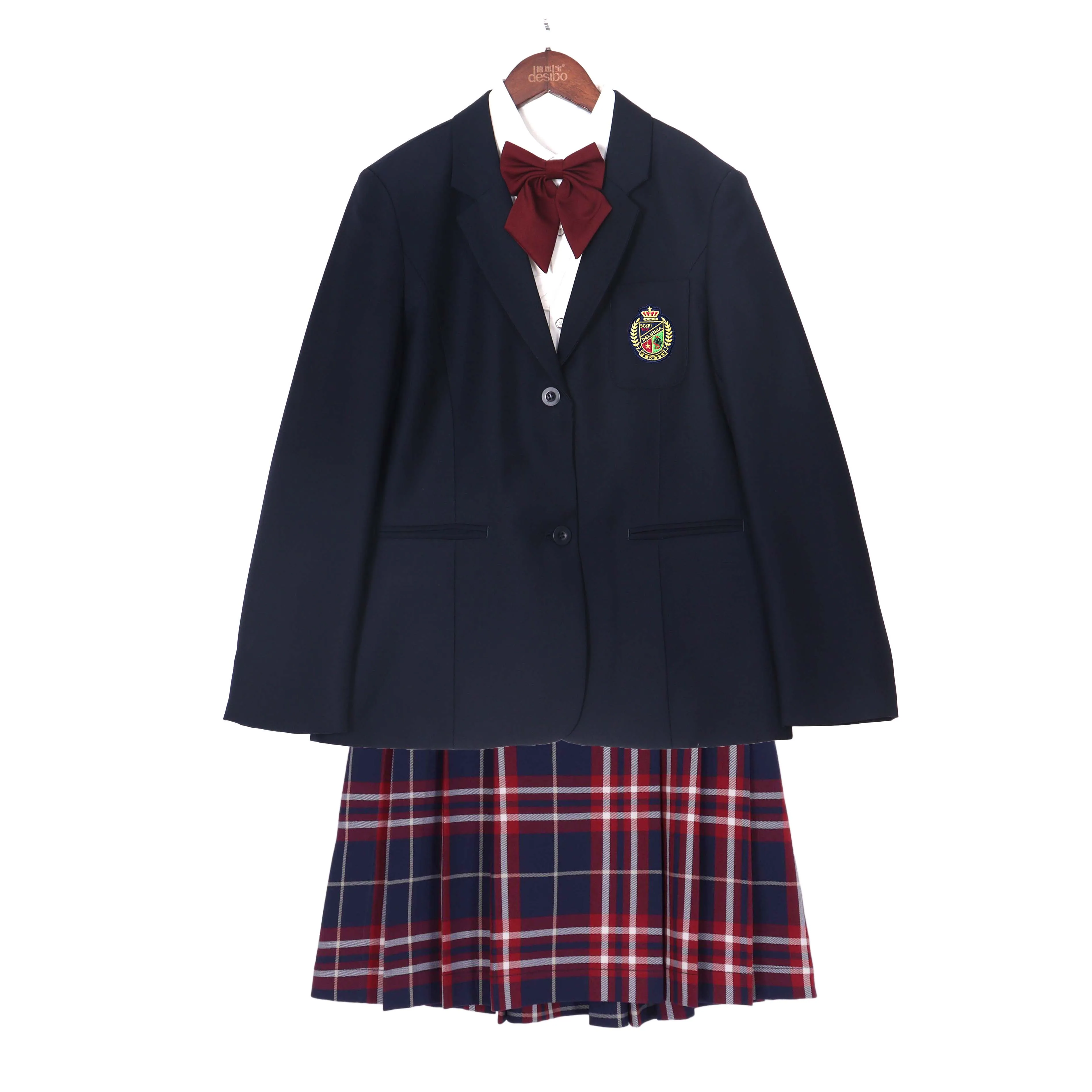 Wholesale Custom Naughty School Girls In Uniform Blazer Set for Primary and Kindergarten School Uniform for Girls