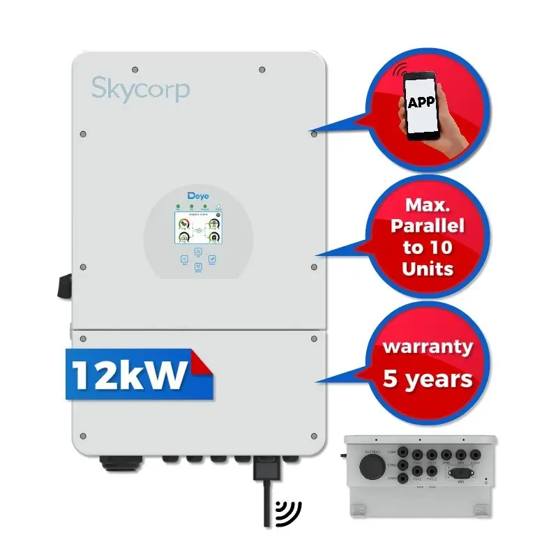 Deye SUN-12K-SG04LP3-EU 12 кВт 3-фазный Wi-Fi солнечный гибридный инвертор ningbo deye 12 кВт включенный Гибридный солнечный инвертор