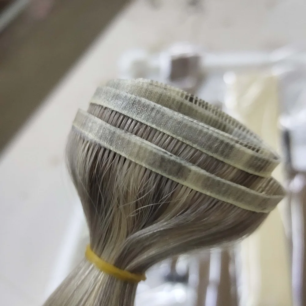 Russian Hair Supplier Double Drawn Raw Virgin Cuticle Aligned Flat Hair Weft