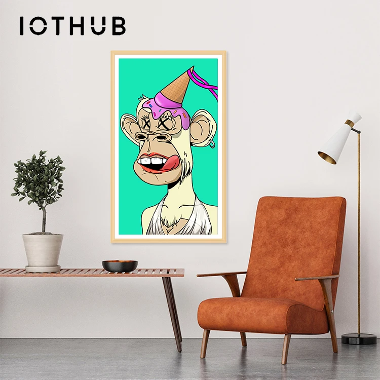 New design lcd display nft digital art frame nft 21.5 32 49 inch large screen frame