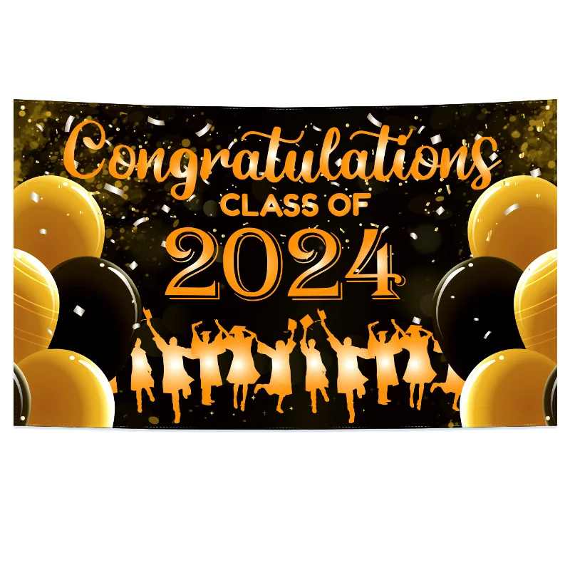 Stock Polyester Graduation Photography Background Banner For Congratulations Celebration