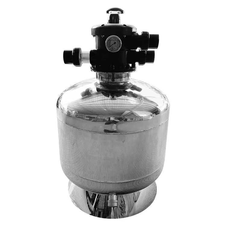 Wholesale stainless steel sand filter easy installation top-mount sand filter tank for pools and water park