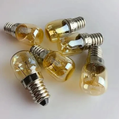 T25 15w 25w E14s clear glass incandescent tube oven light bulb 300 degree heat resistant refrigerator lamp bulb for sale