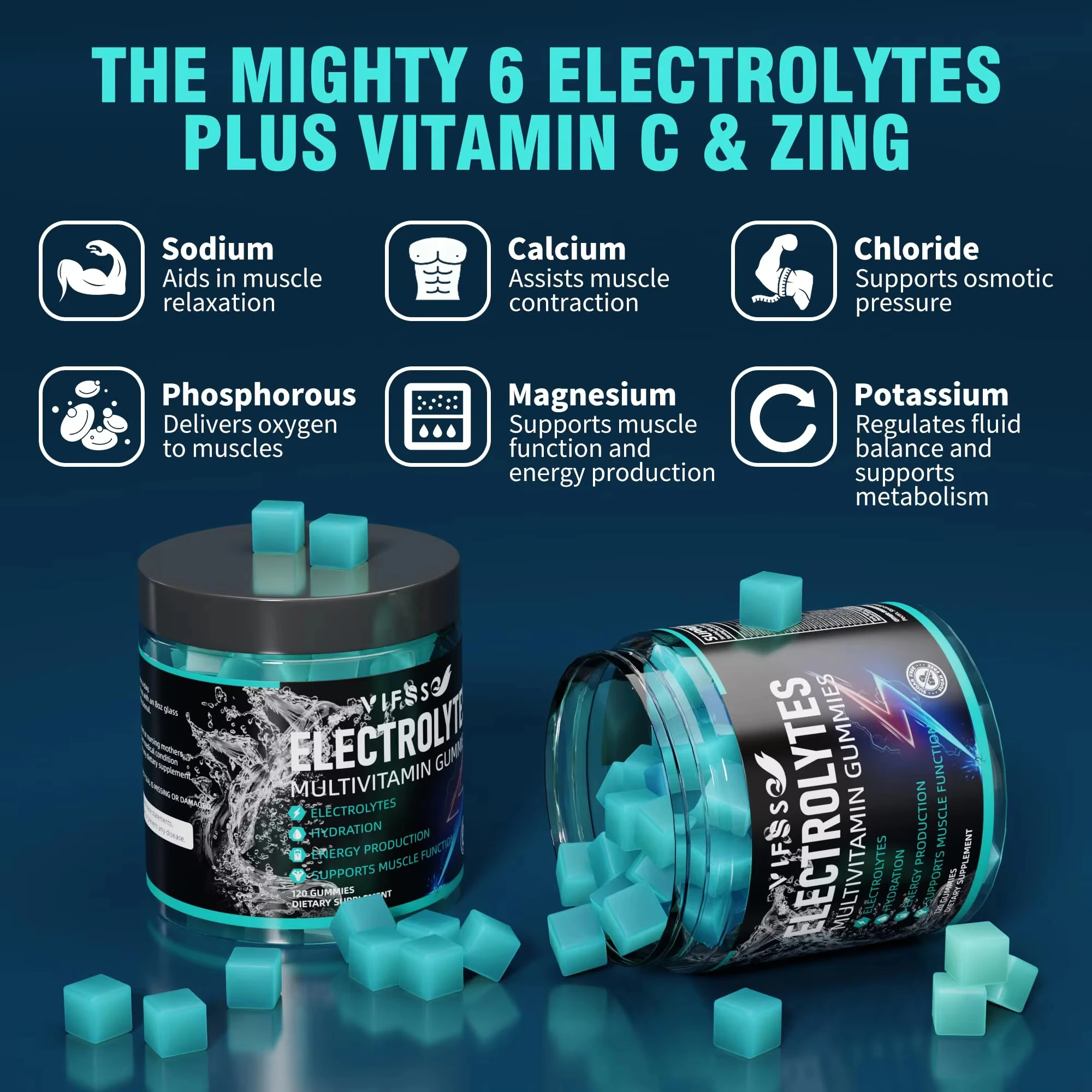 Private Label Electrolytes Gummies Vitamin NO Sugar Electrolyte Drink Hydration Powder Hydration Electrolytes Minerals Chews