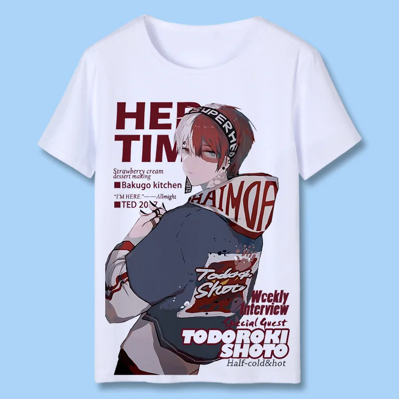  My Hero Academia short-sleeved T-shirt Japanese anime surrounding summer