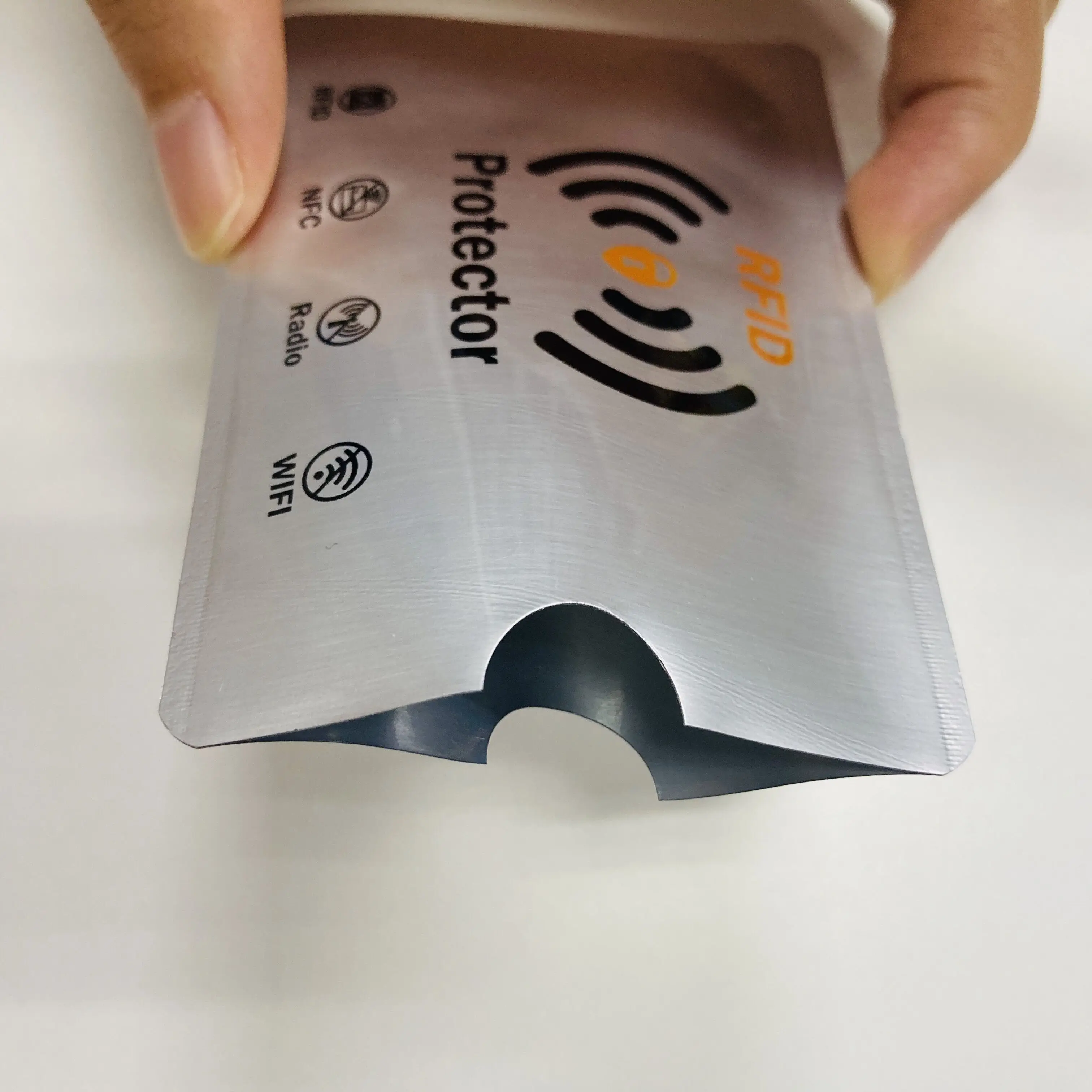 Custom RFID Matte Blocking Sleeves Card Waterproof Anti Scan ID Card Sleeve