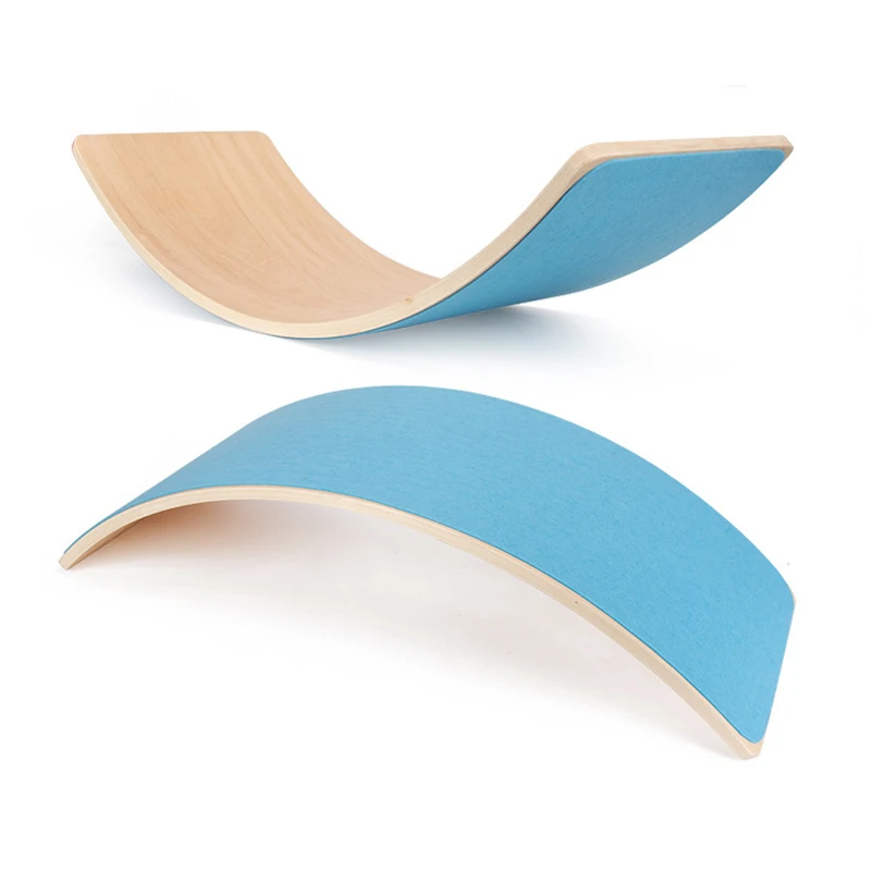Kids Board Curved Wooden Balance Board Toy Natural Wood Seesaw For Toddlers Kids