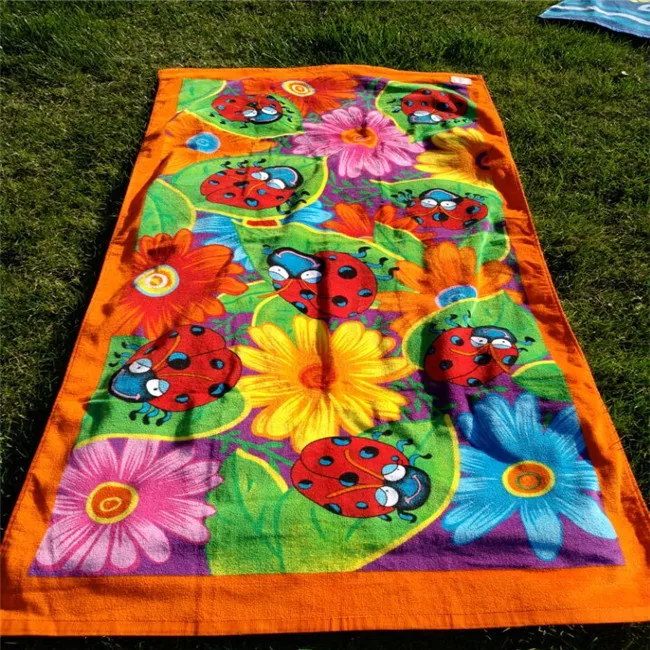 100%Cotton High Quality Beach Towels Custom Velour Silk Velvet Soft Luxury Swimming Pool Superdry Personalized Logo Bath Towels