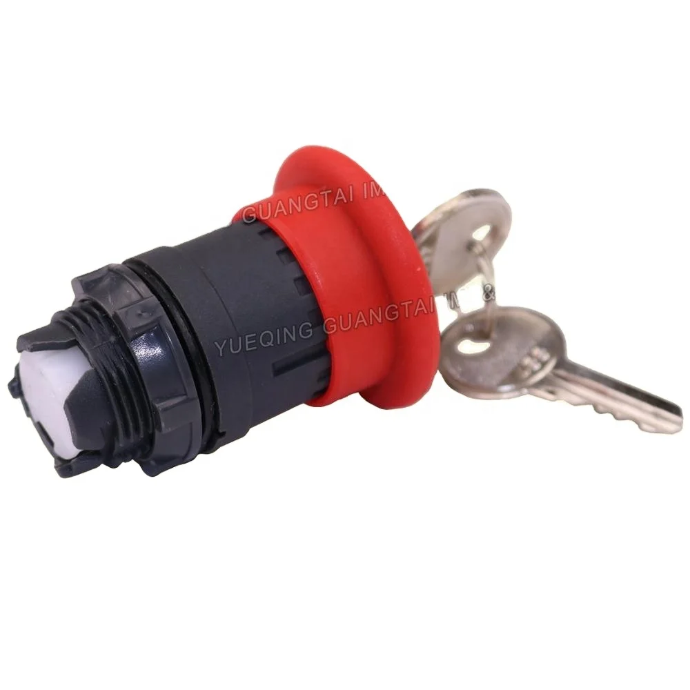 High Quality universal TB5-AS14 40mm key to return red mushroom head for push button switch