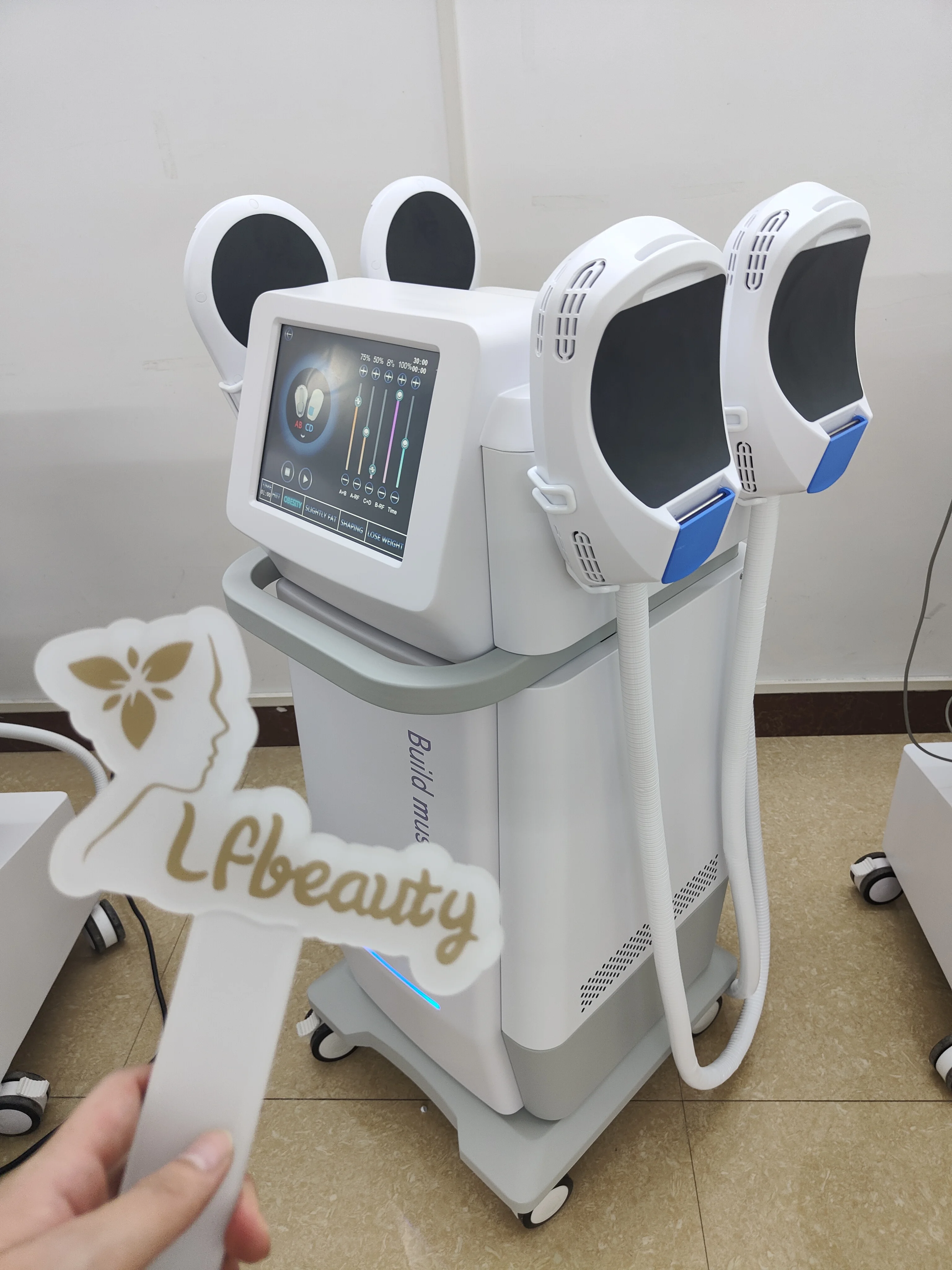 Lfbeauty novel technology electromagnetic Build Muscle Machine rf ems body shaping 4 handles hi emt slimming machine