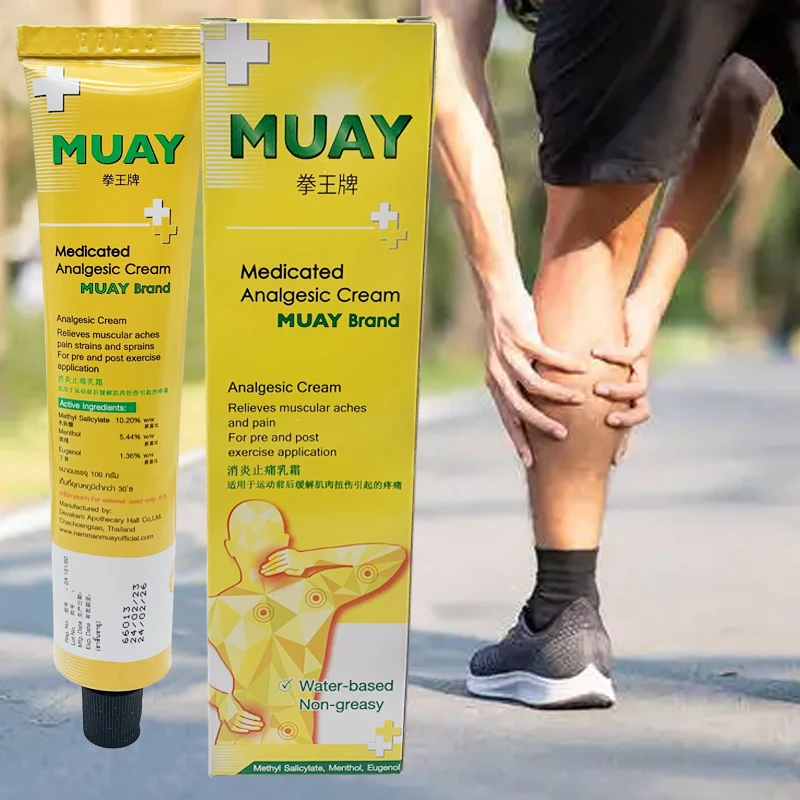 100g Thailand Muay Analgesic Balm Medical Pain Cream Muscle Pain Arthritis Ointment For Joint Health Care
