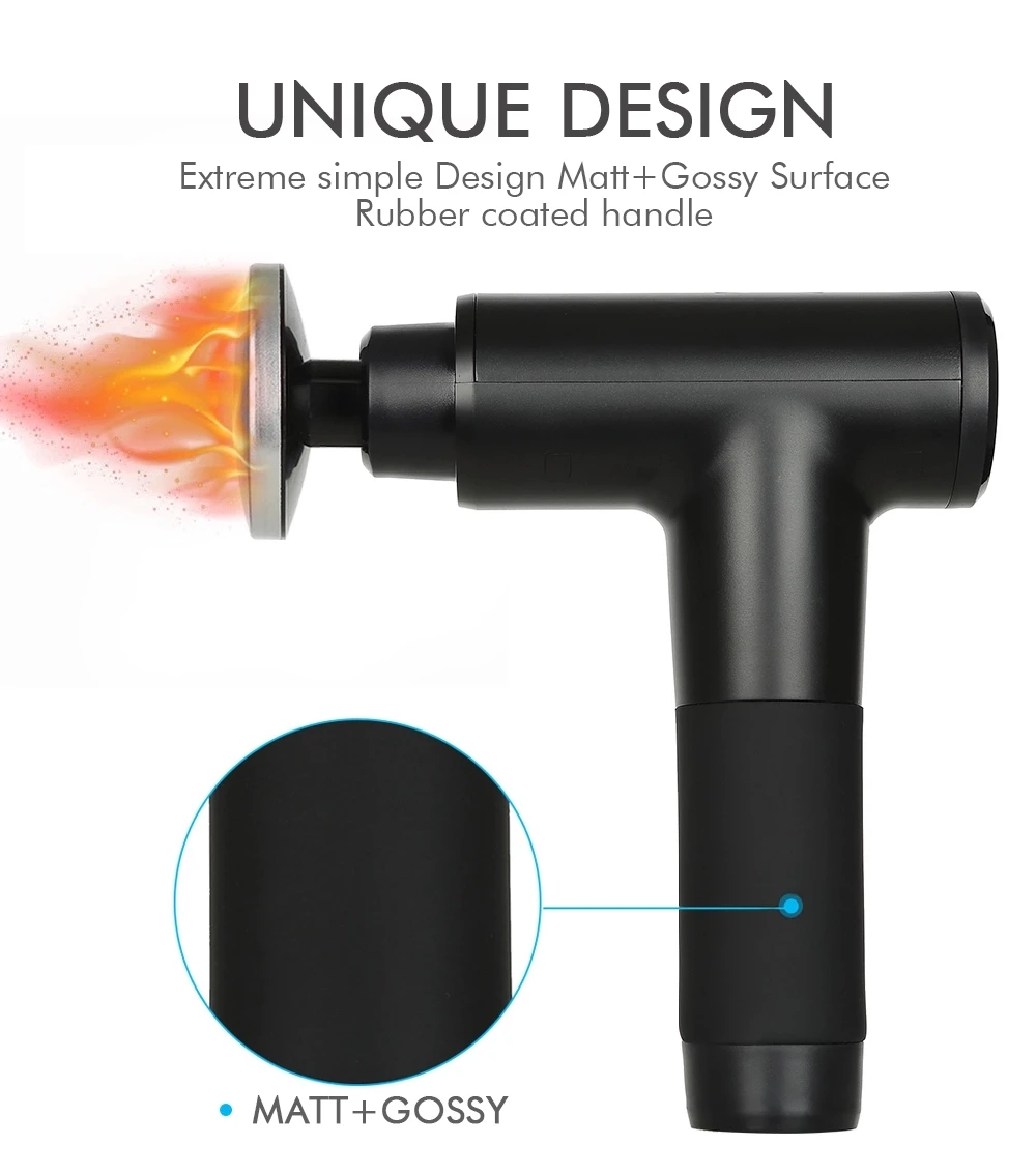 2022 New Model 20 Speeds 2600mAh Lithium Battery Body Muscle Arm Percussion Massage Gun with 8 massage heads