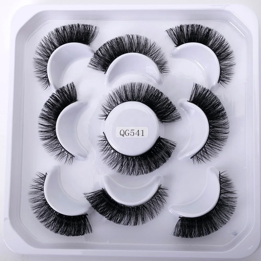 Wispy butterfly lashes silk lashes Winged faux mink 10mm c d curl Full strip eyelashes Russian strip lashes